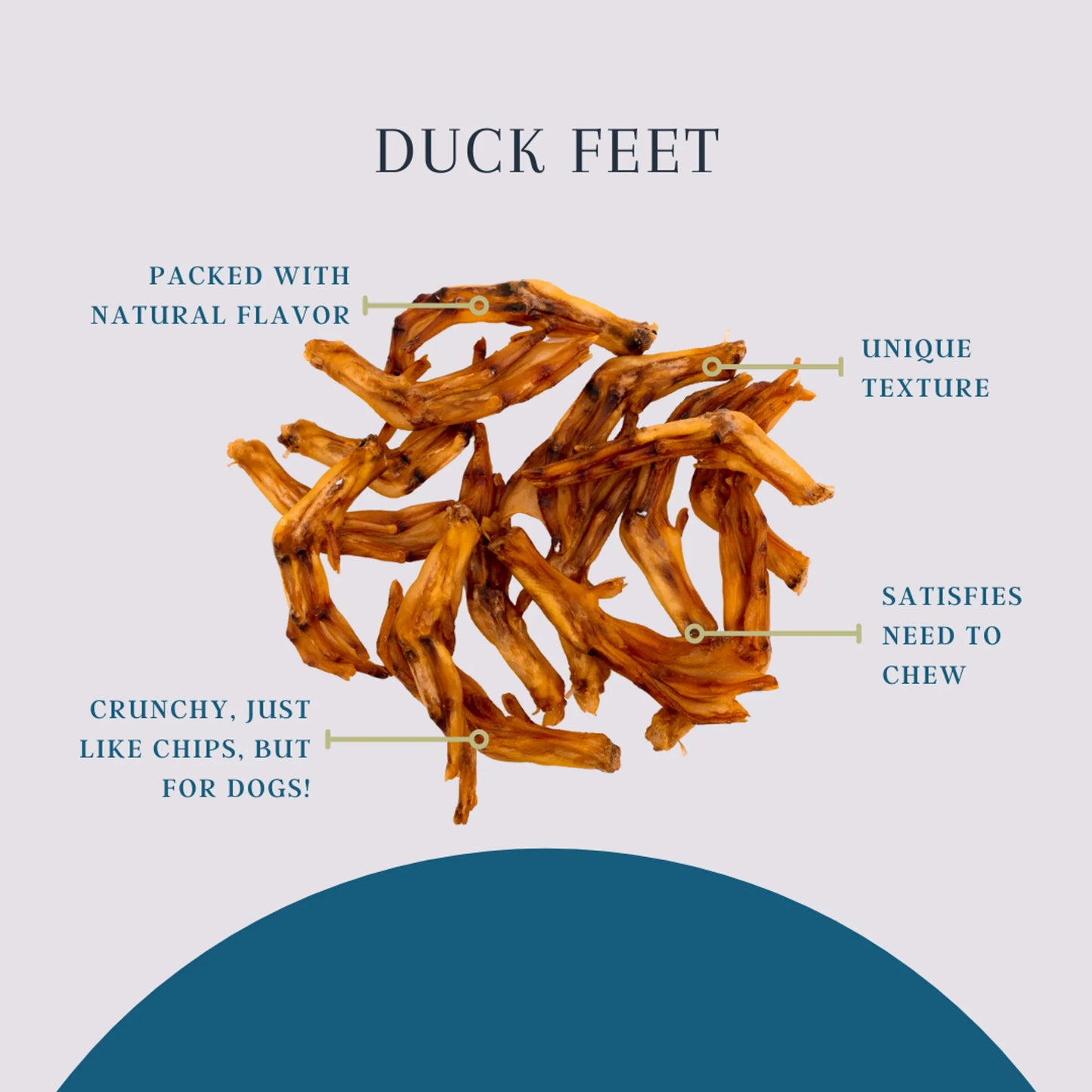 Platinum Pet Treats - Crunchy Duck Feet Dog Treats