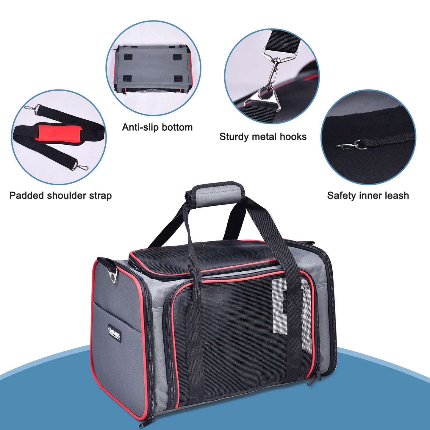 Soft-Sided Kennel Pet Carrier - Airline Approved and Collapsible