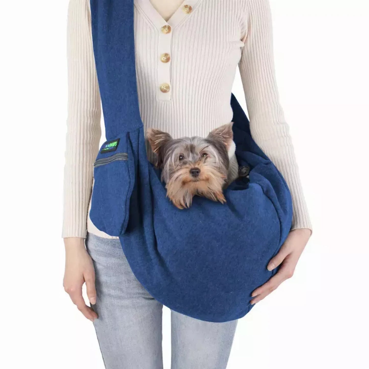 JESPET Portable Small Pet Sling Bag with Front Pocket