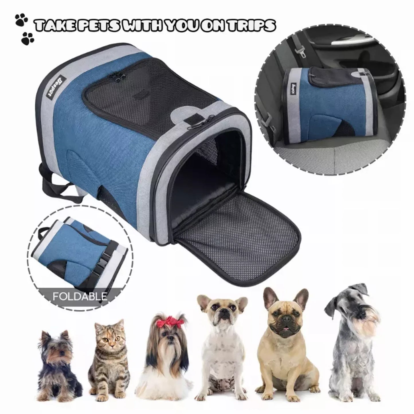 JESPET Pet Backpack Carrier - Convenient and Comfortable Travel Solution