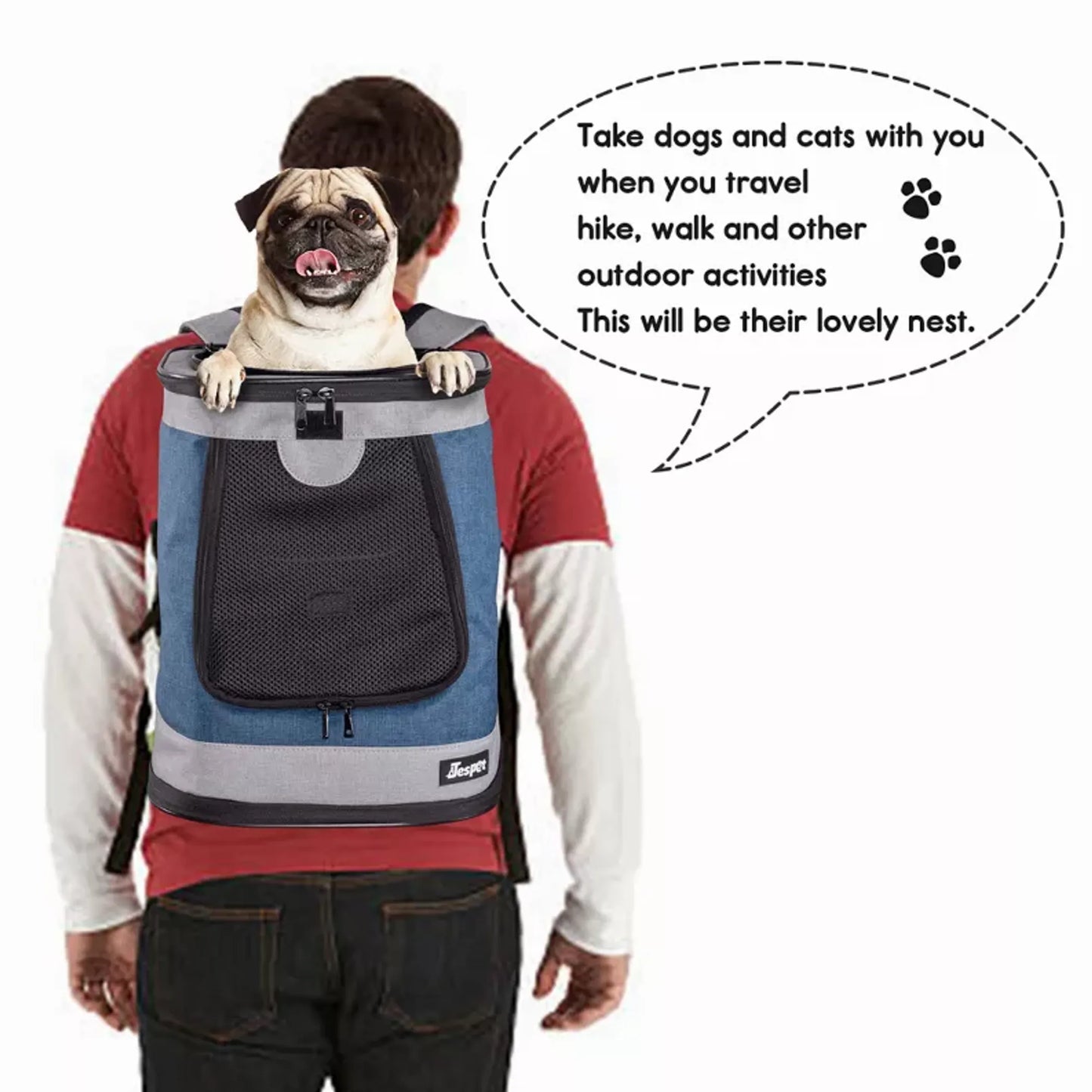 JESPET Pet Backpack Carrier - Convenient and Comfortable Travel Solution