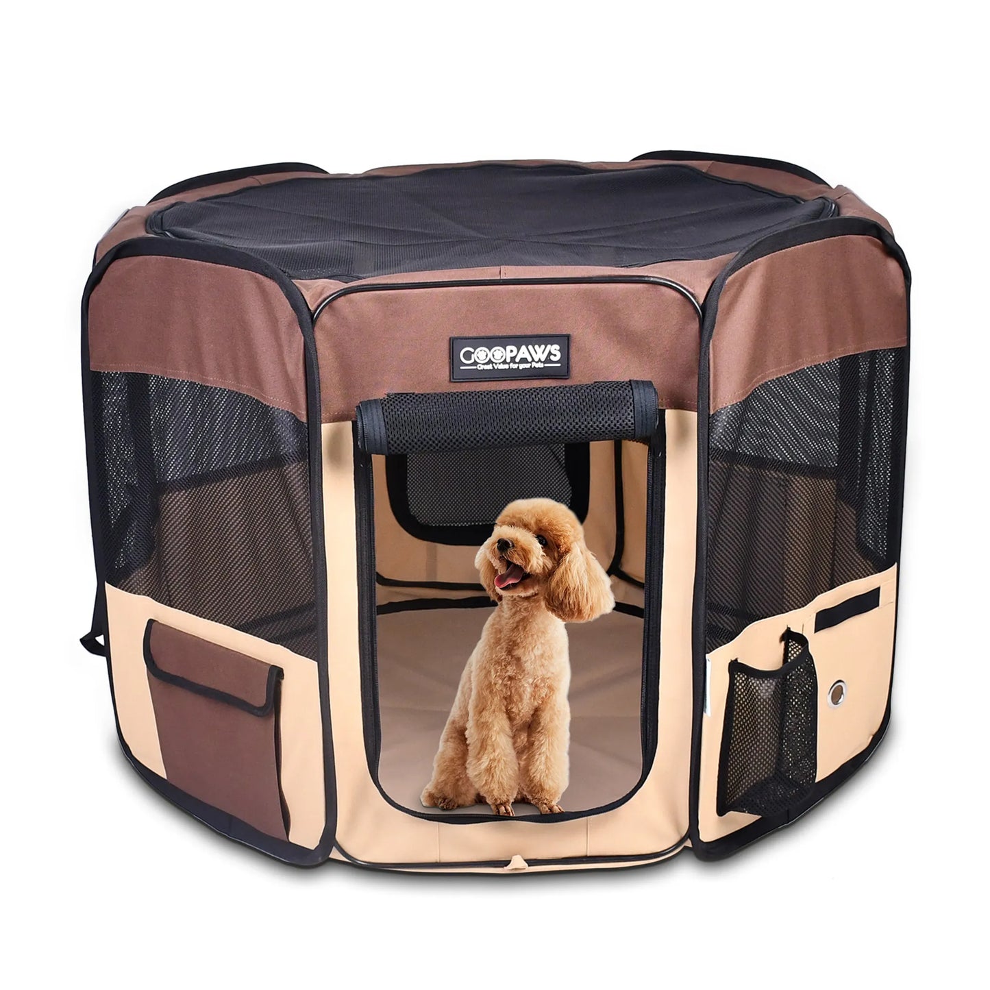 JESPET Pet Dog Playpen - Portable Exercise Pen for Small and Medium Pets