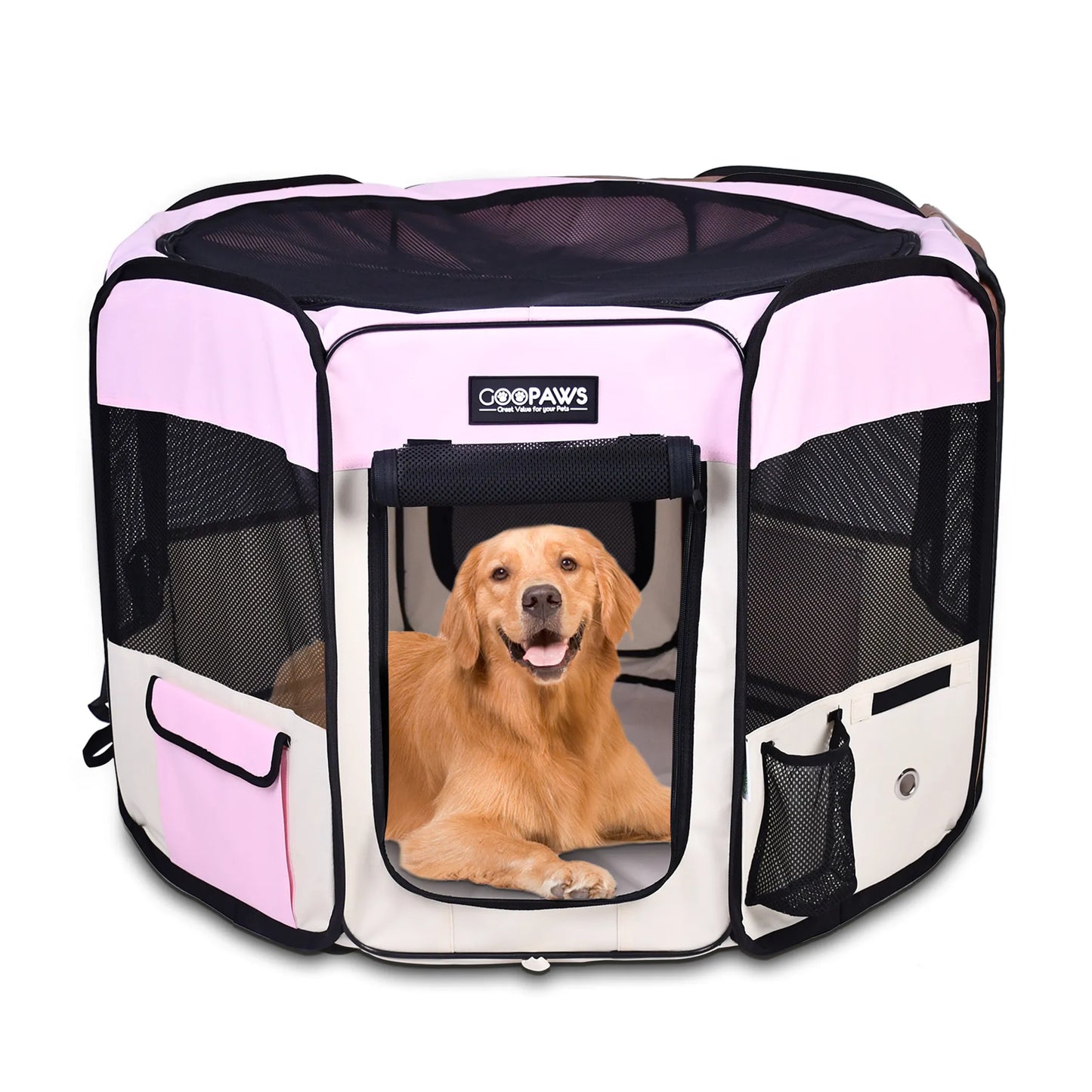 JESPET Pet Dog Playpen - Portable Exercise Pen for Small and Medium Pets
