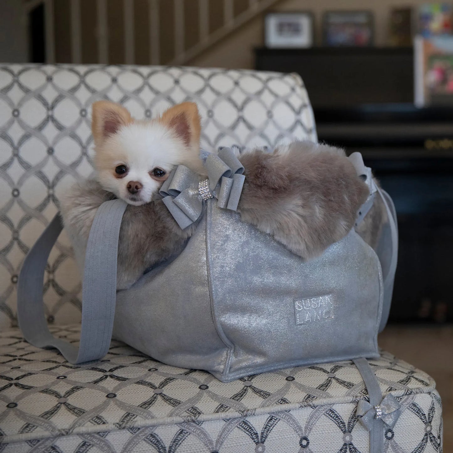 Susan Lanci Glitzerati Luxury Pet Carrier - Stylish & Durable