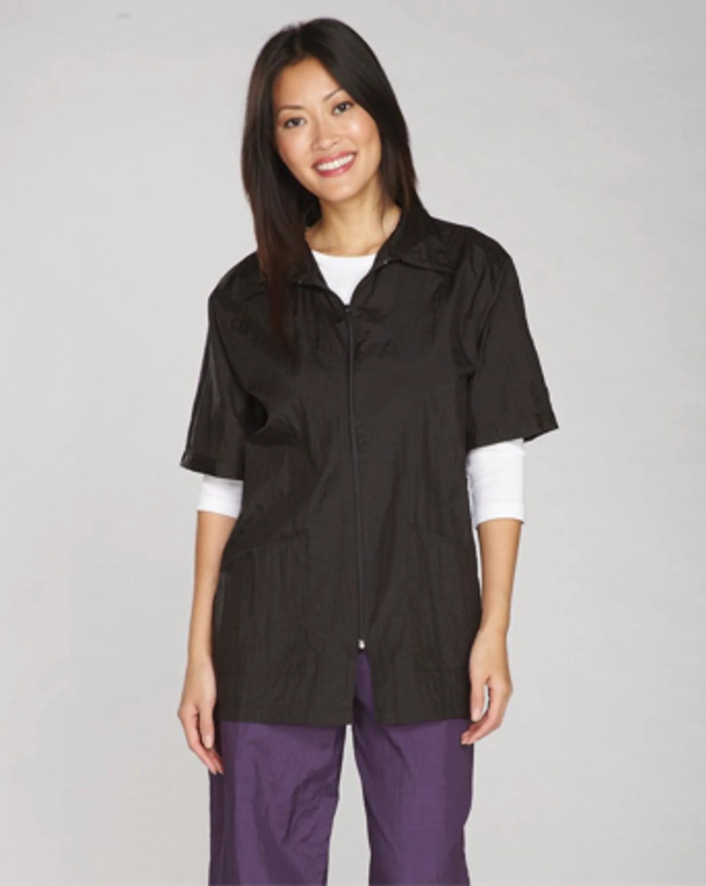 Small Black TP Grooming Jacket - Perfect for Pet Grooming