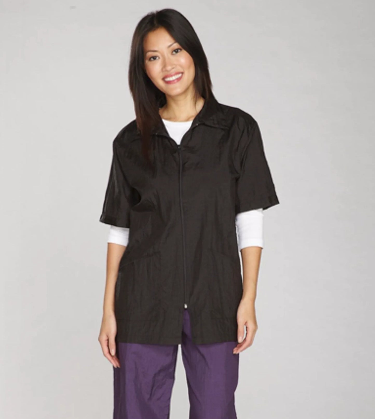 Small Black TP Grooming Jacket - Perfect for Pet Grooming