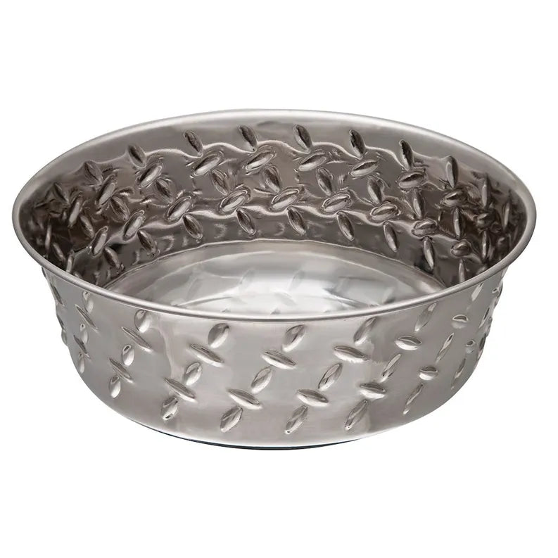 LP Diamond Plated Dog Bowl - 3 Qt