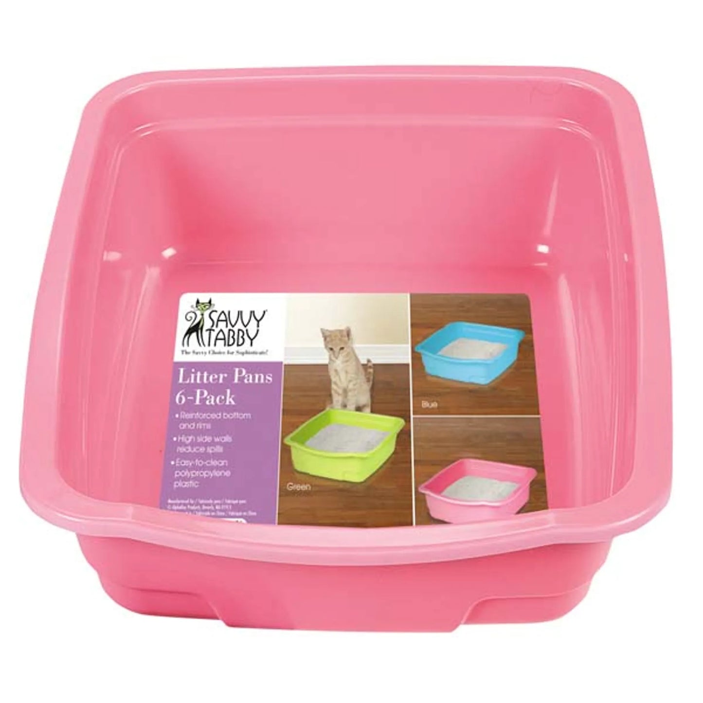 ST Litter Pans 6-Pack - Essential for Cat Hygiene