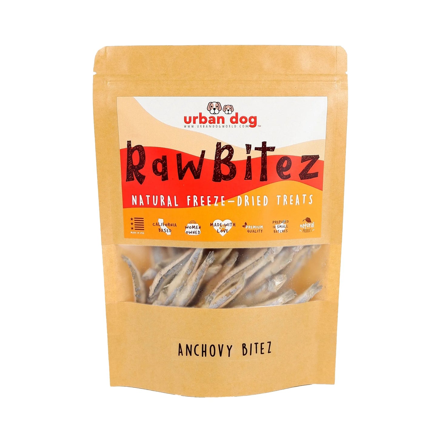 RawBitez Natural Freeze-Dried Salmon Skin Sticks Dog Treats