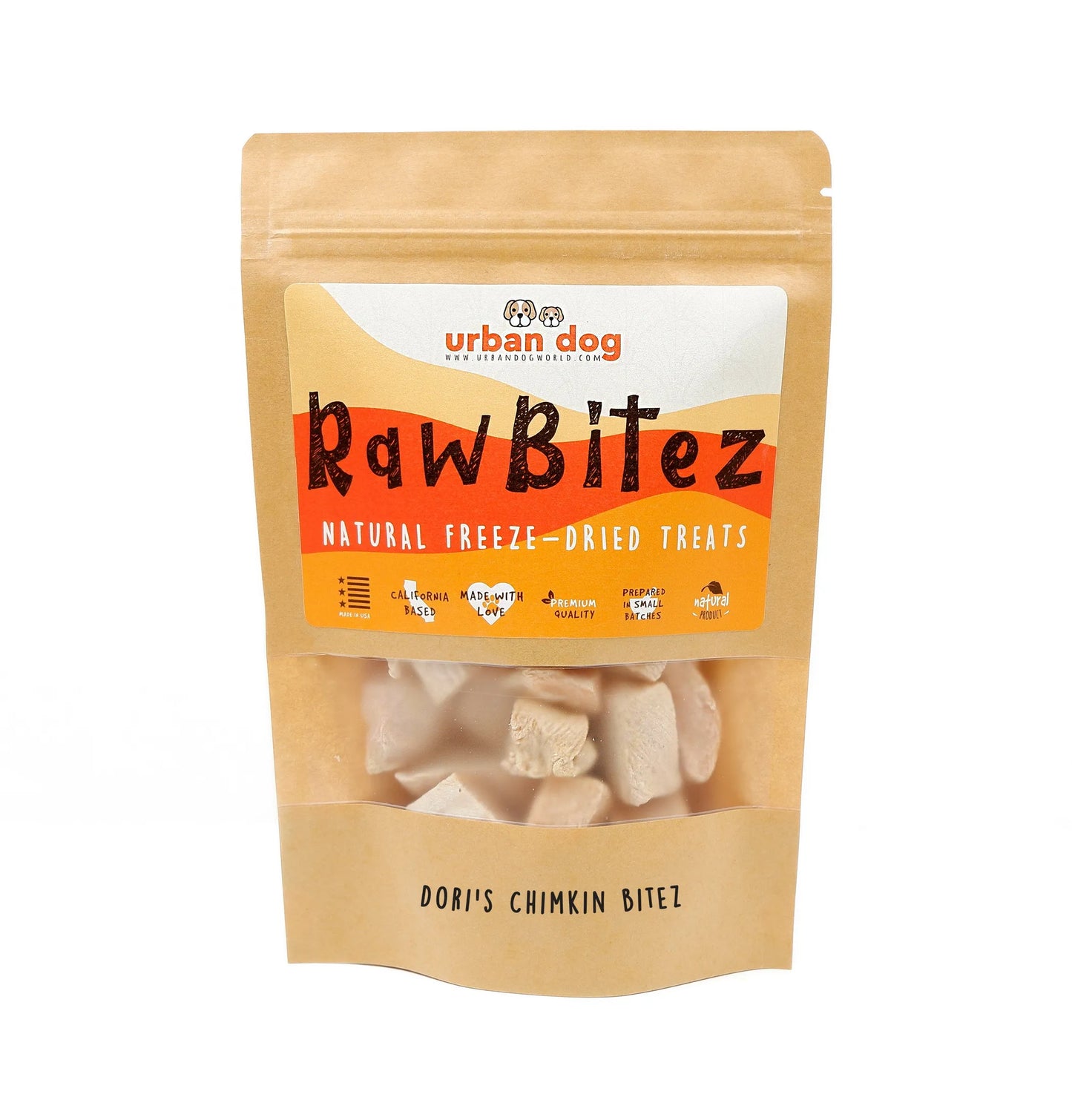 RawBitez Natural Freeze-Dried Salmon Skin Sticks Dog Treats