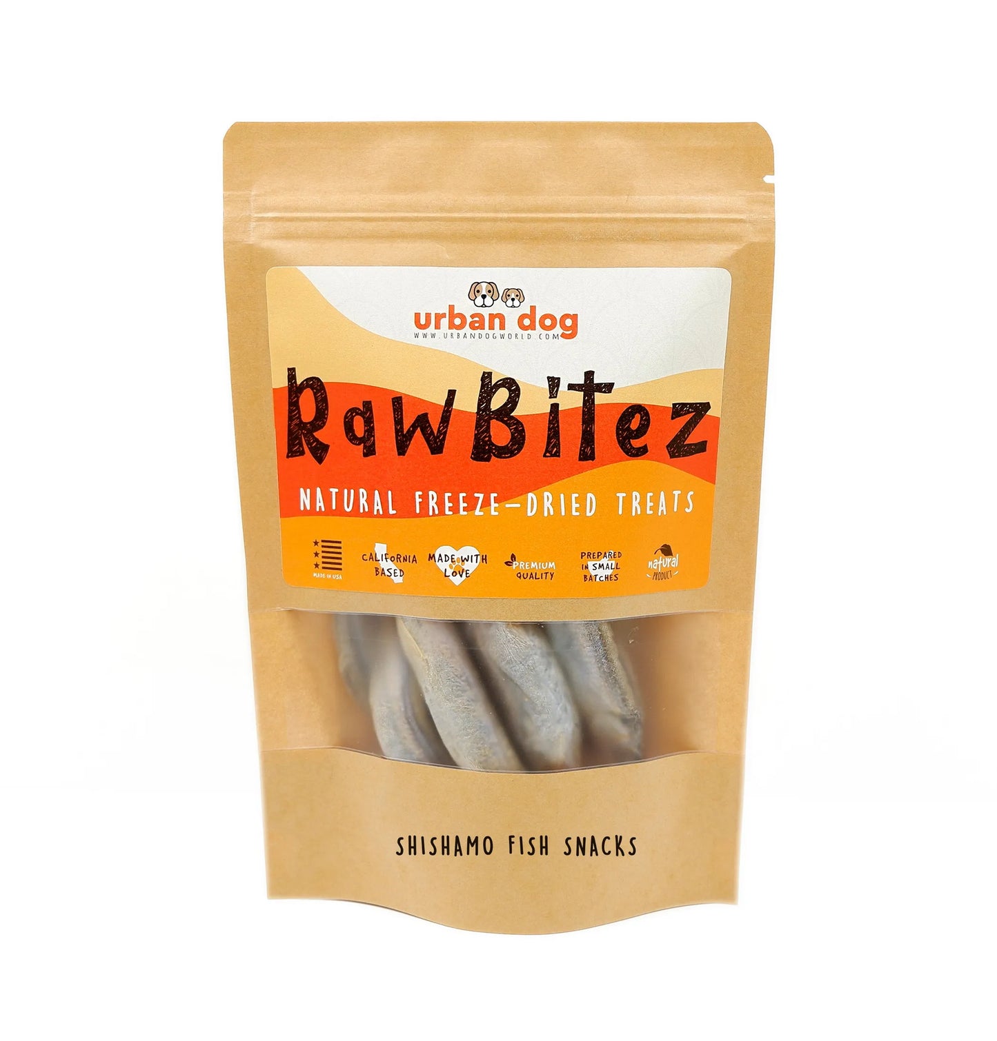 RawBitez Natural Freeze-Dried Salmon Skin Sticks Dog Treats