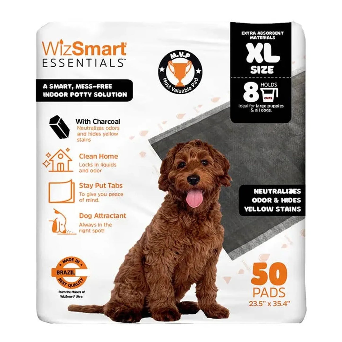 WizSmart Essentials Charcoal XL Dog Training Pads