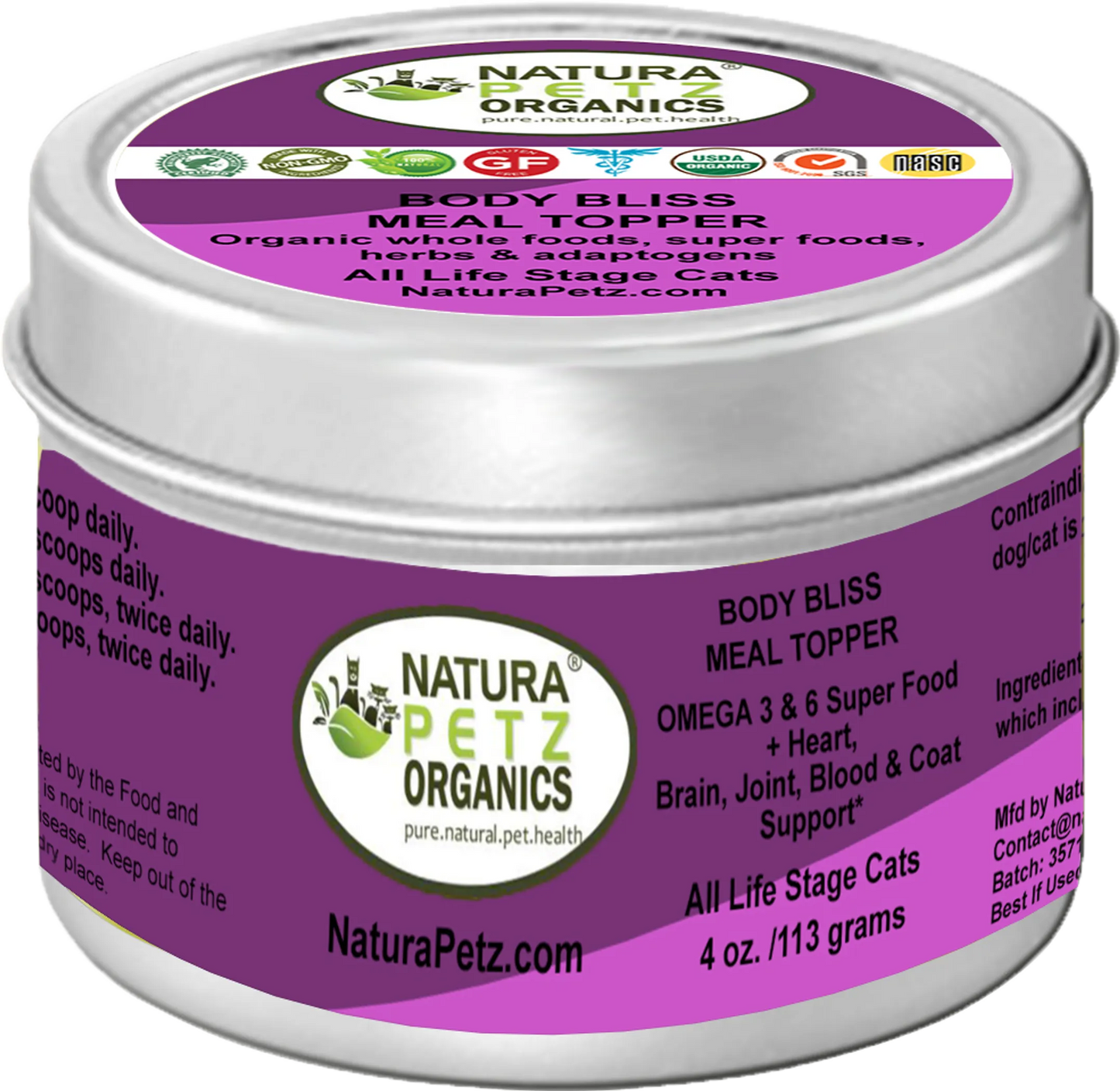 Body Bliss Meal Topper - Omega 3 & 6 Super Food + Heart, Brain, Joint, Blood & Coat Support