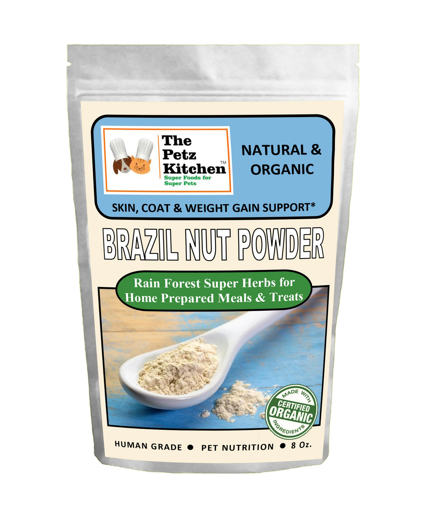 Brazil Nut Powder - Skin, Coat & Weight Gain Support for Pets