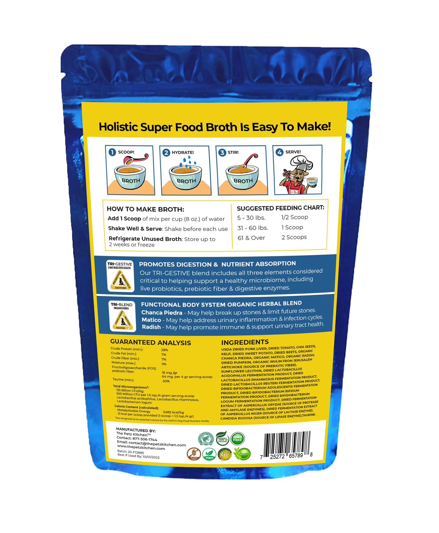 Super Food Broth Stone Breaker Support - Preventive Support for Pets with Crystals and Stones