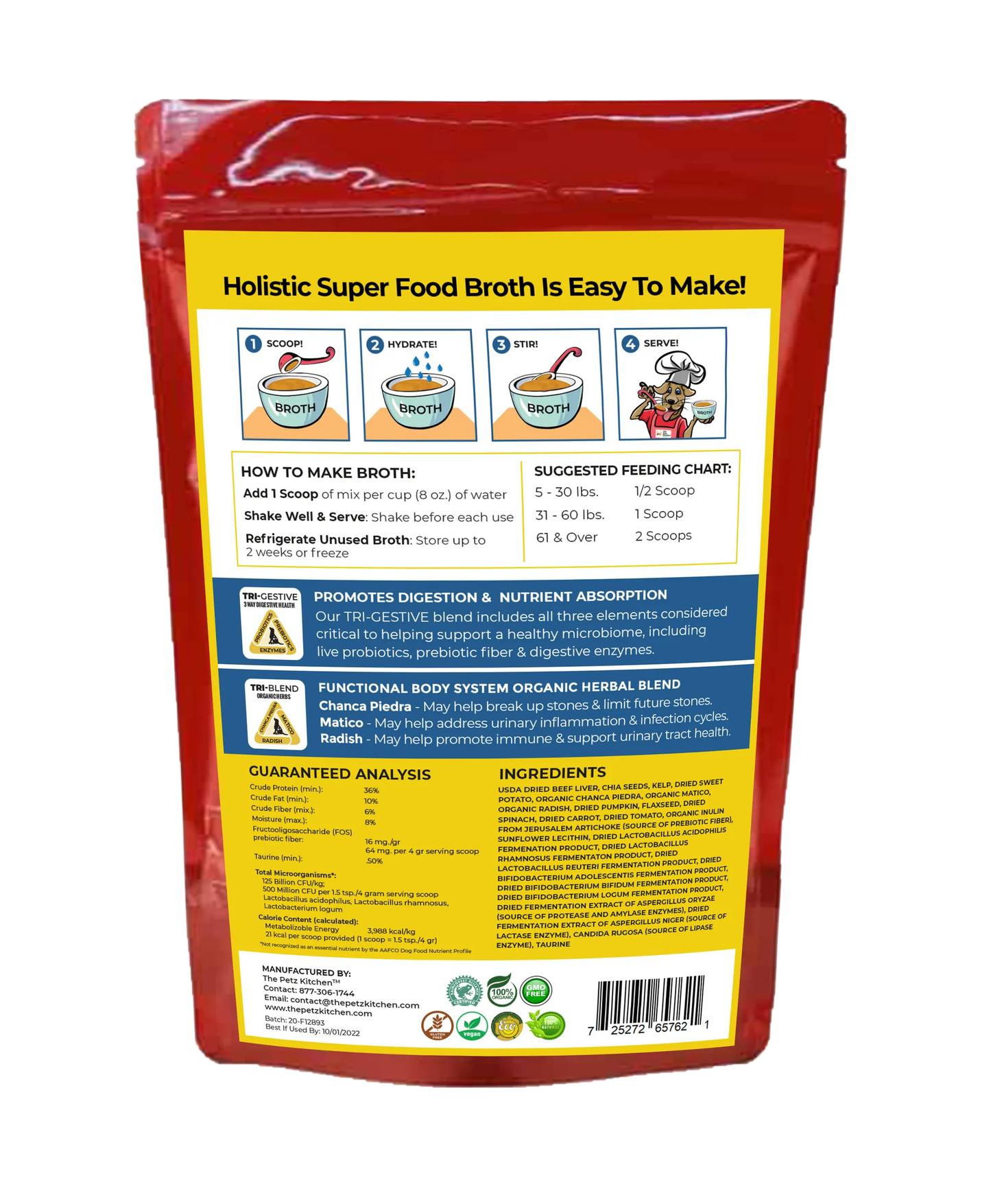Super Food Broth Stone Breaker Support - Preventive Support for Pets with Crystals and Stones