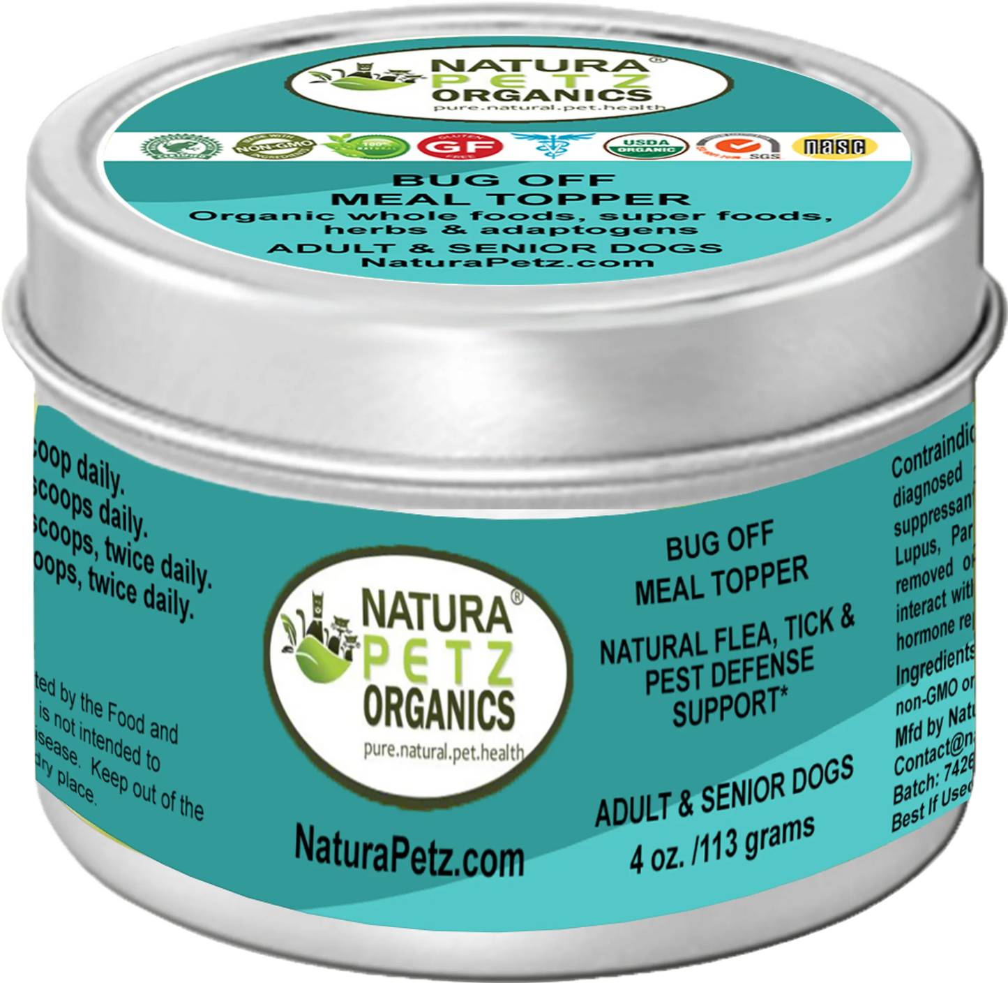 Bug Off Natural Defense Meal Topper - Flea, Tick & Pest Defense for Pets