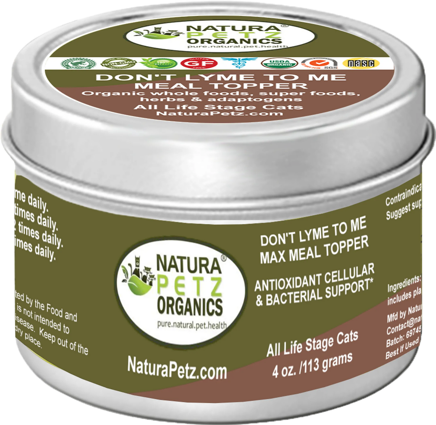Don't Lyme To Me Max Meal Topper - Antioxidant Cellular & Bacterial Support for Pets