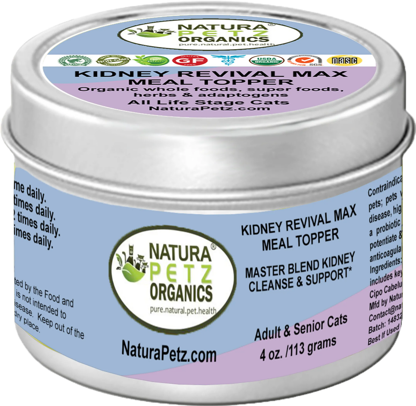 Kidney Revival Max Meal Topper - Master Blend Kidney Cleanse & Support for Adult And Senior Dogs & Cats