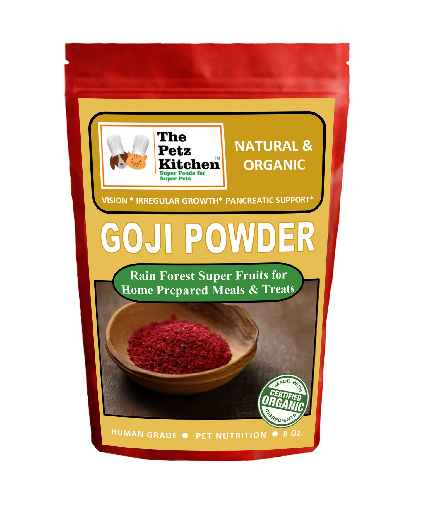 Goji Powder - Vision, Irregular Growth & Pancreatic Support for Pets