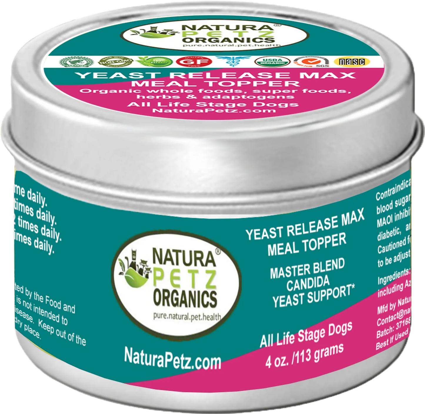 Yeast Release Max Blend Meal Topper - Candida Defense for Dogs and Cats