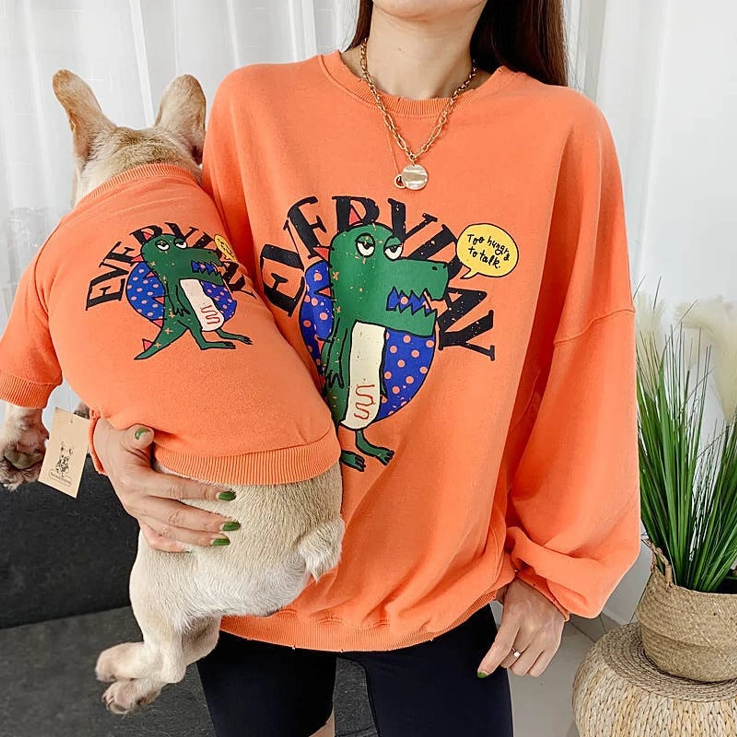 Everyday Dinosaur Matching Pet and Owner Outfit Set - Small, Blue