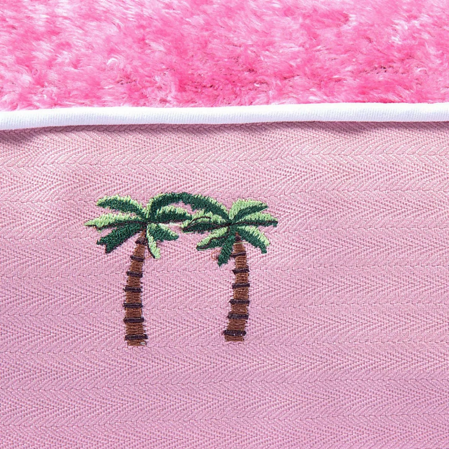 Halo Palm Trees Rectangular Small Dog Bed - Tropical Comfort for Your Pet