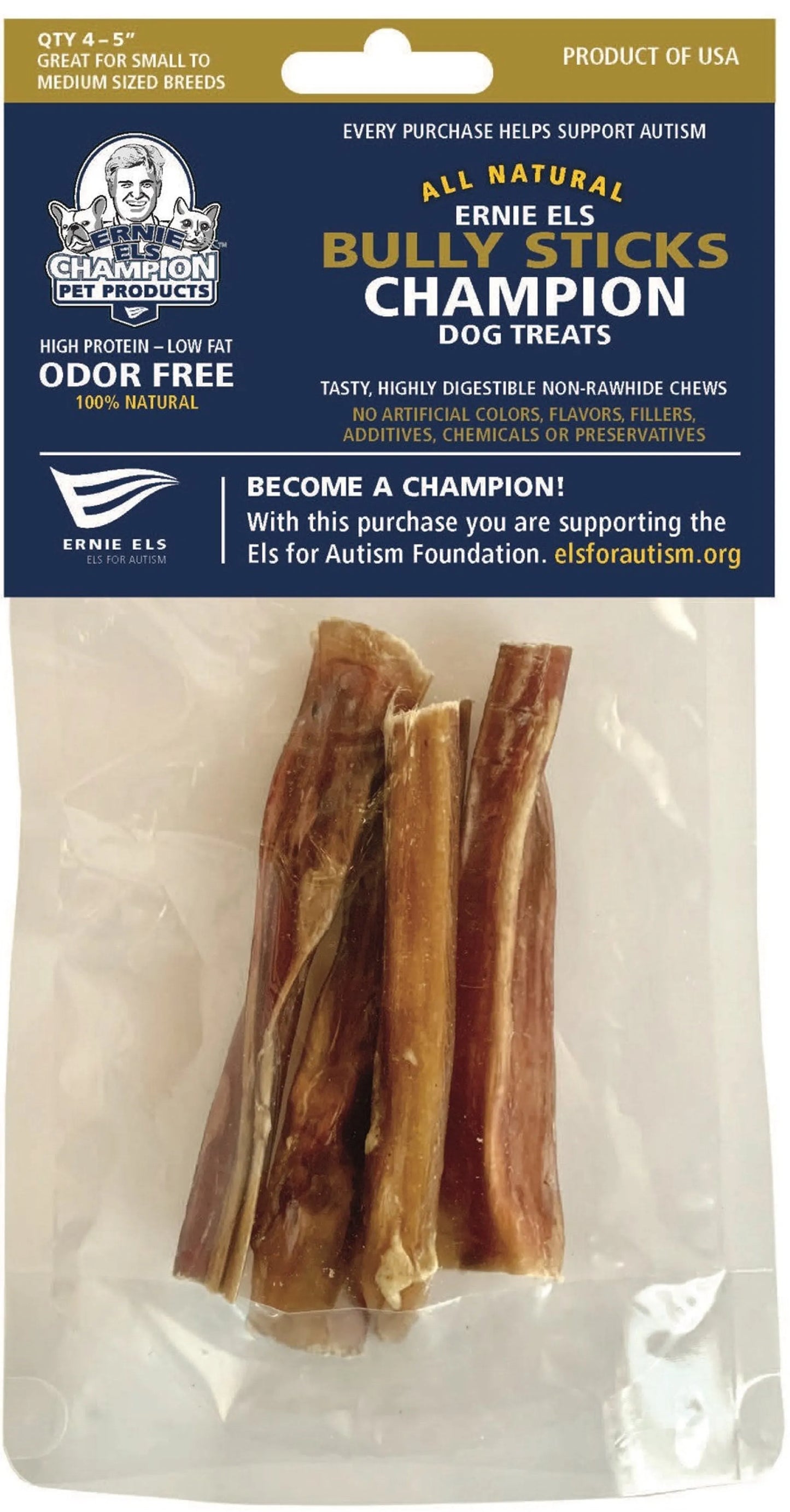 Ernie Els Champion Bully Sticks - Nutritious Treats for Dogs