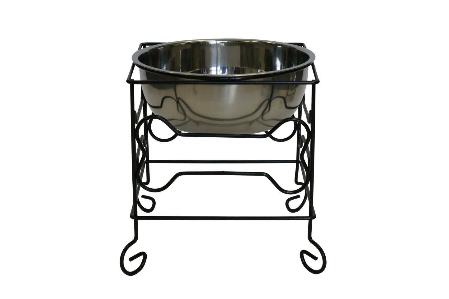 YML Wrought Iron Stand with Single Stainless Steel Feeder Bowl - Stylish and Comfortable Pet Feeder