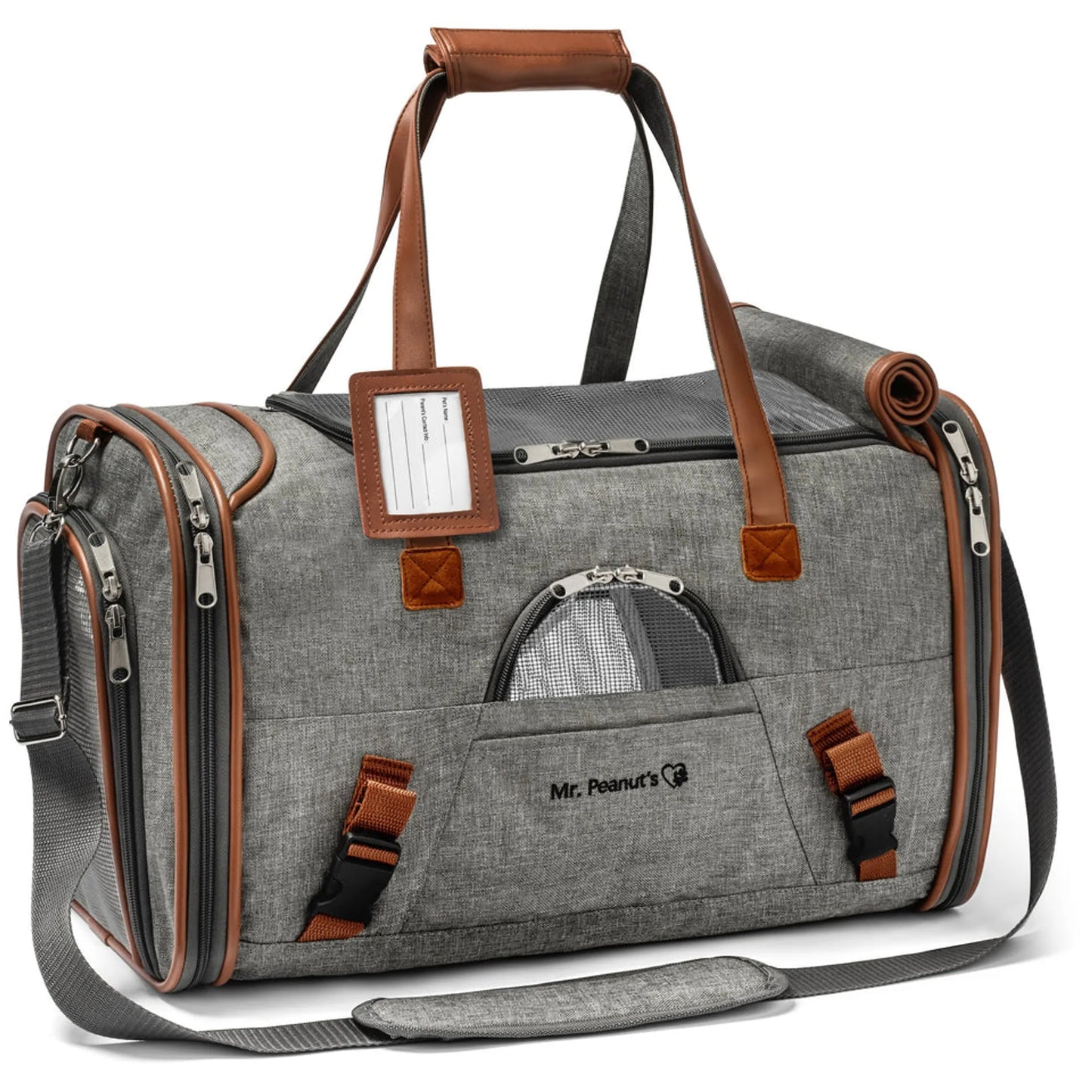 Mr. Peanut's Gold Series Pet Carrier - Stylish and Secure