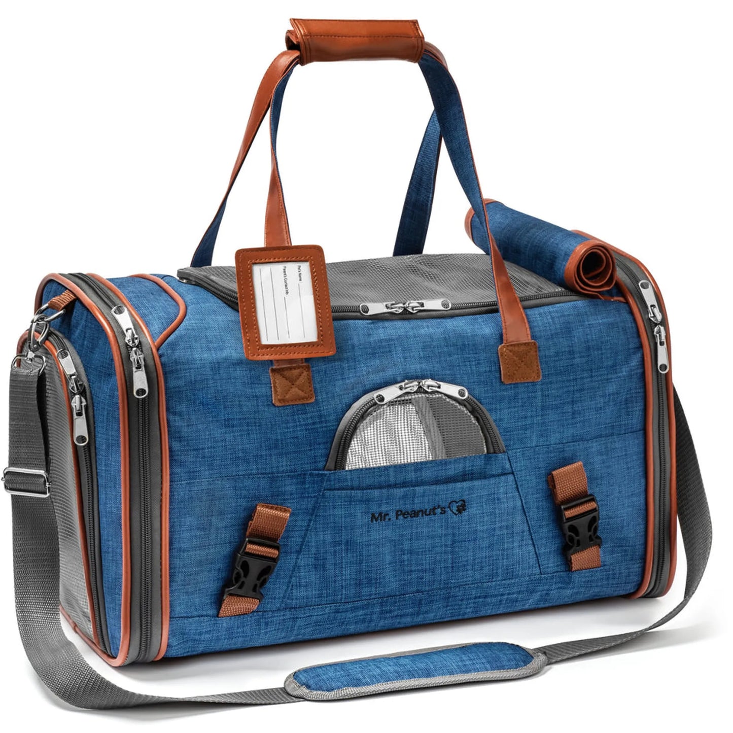 Mr. Peanut's Gold Series Pet Carrier - Stylish and Secure