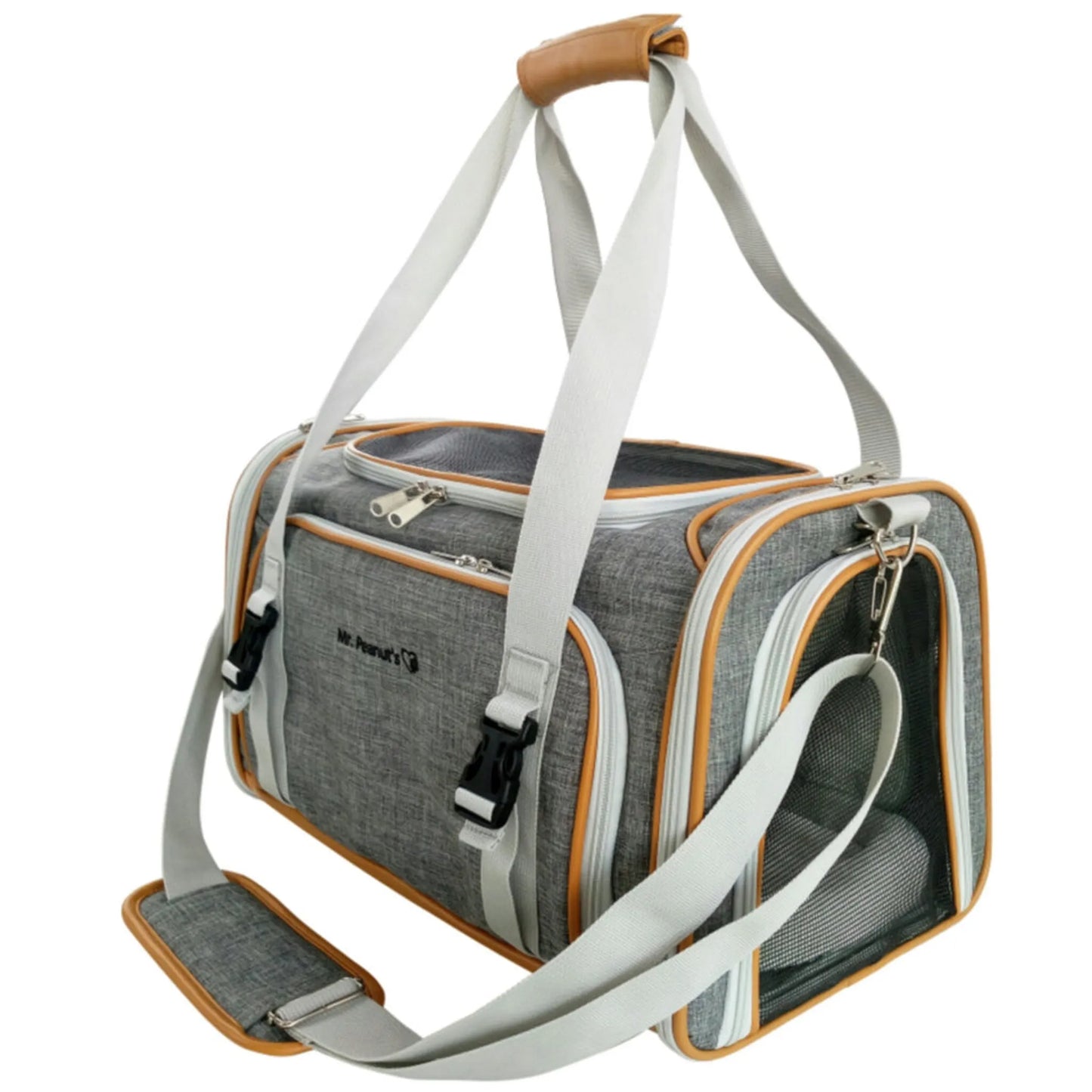 Mr. Peanut's Platinum Series Double Expandable Pet Carrier - Spacious Pet Travel