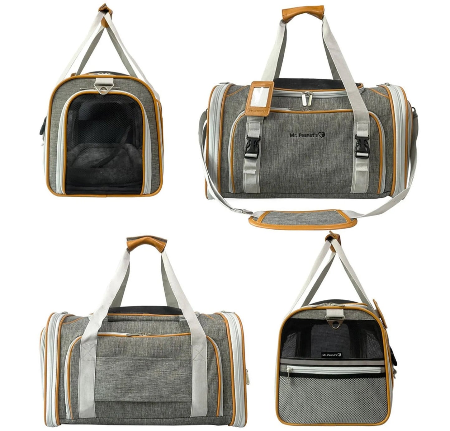 Mr. Peanut's Platinum Series Double Expandable Pet Carrier - Spacious Pet Travel