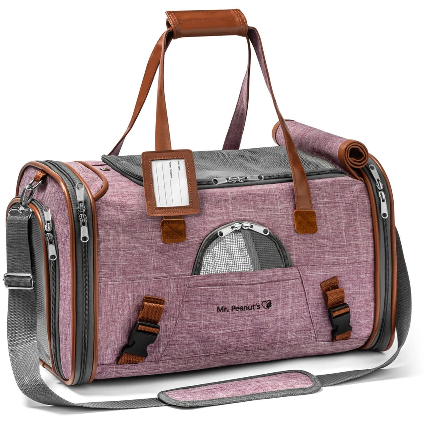 Mr. Peanut's Gold Series Pet Carrier - Stylish and Secure