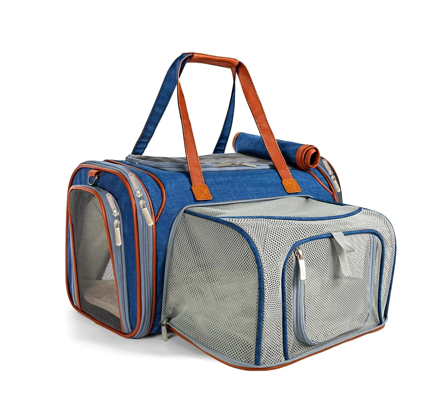 Mr. Peanut's Gold Series Standard Size Expandable Pet Carrier - Comfortable Pet Travel