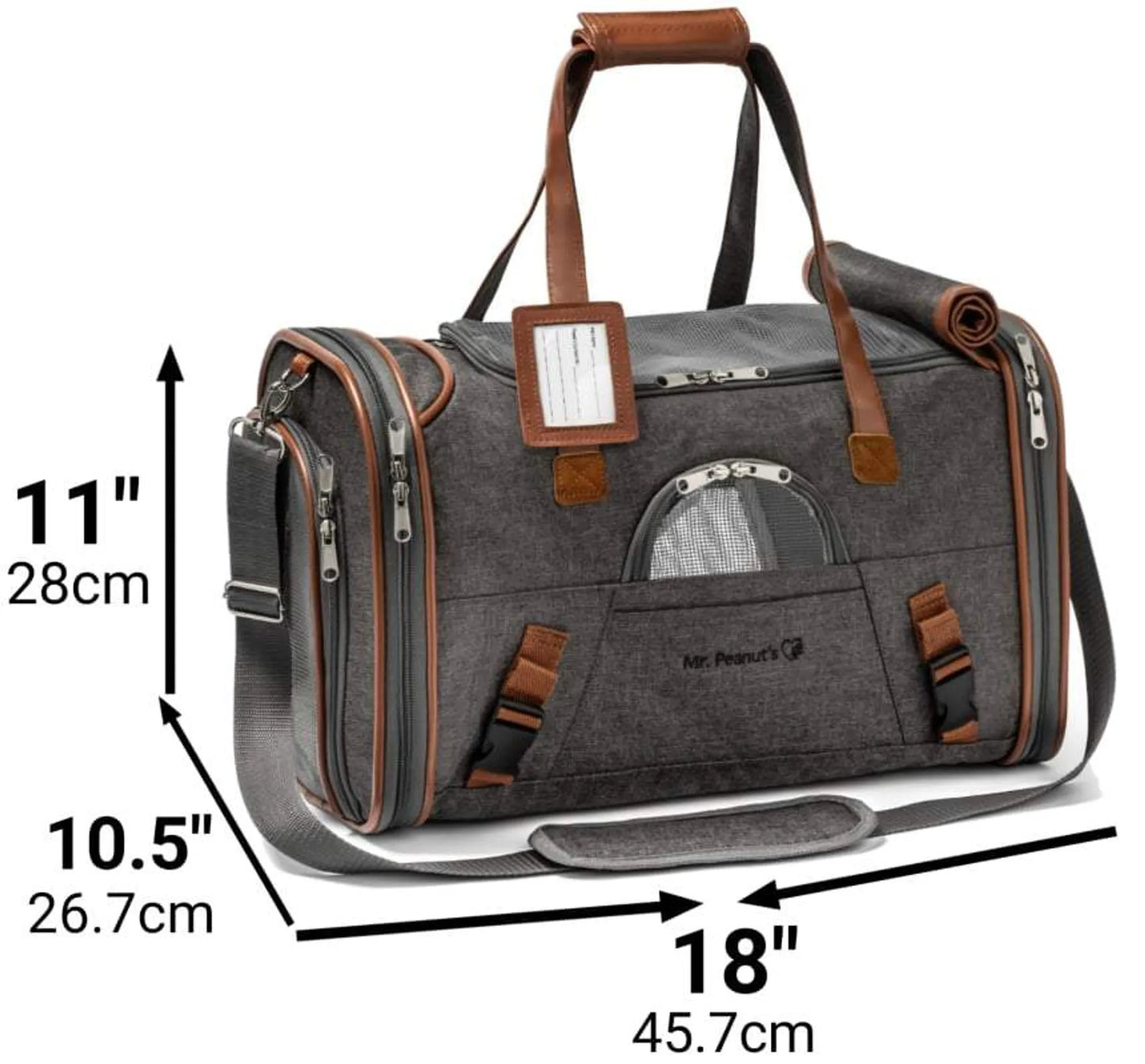 Mr. Peanut's Gold Series Pet Carrier - Stylish and Secure