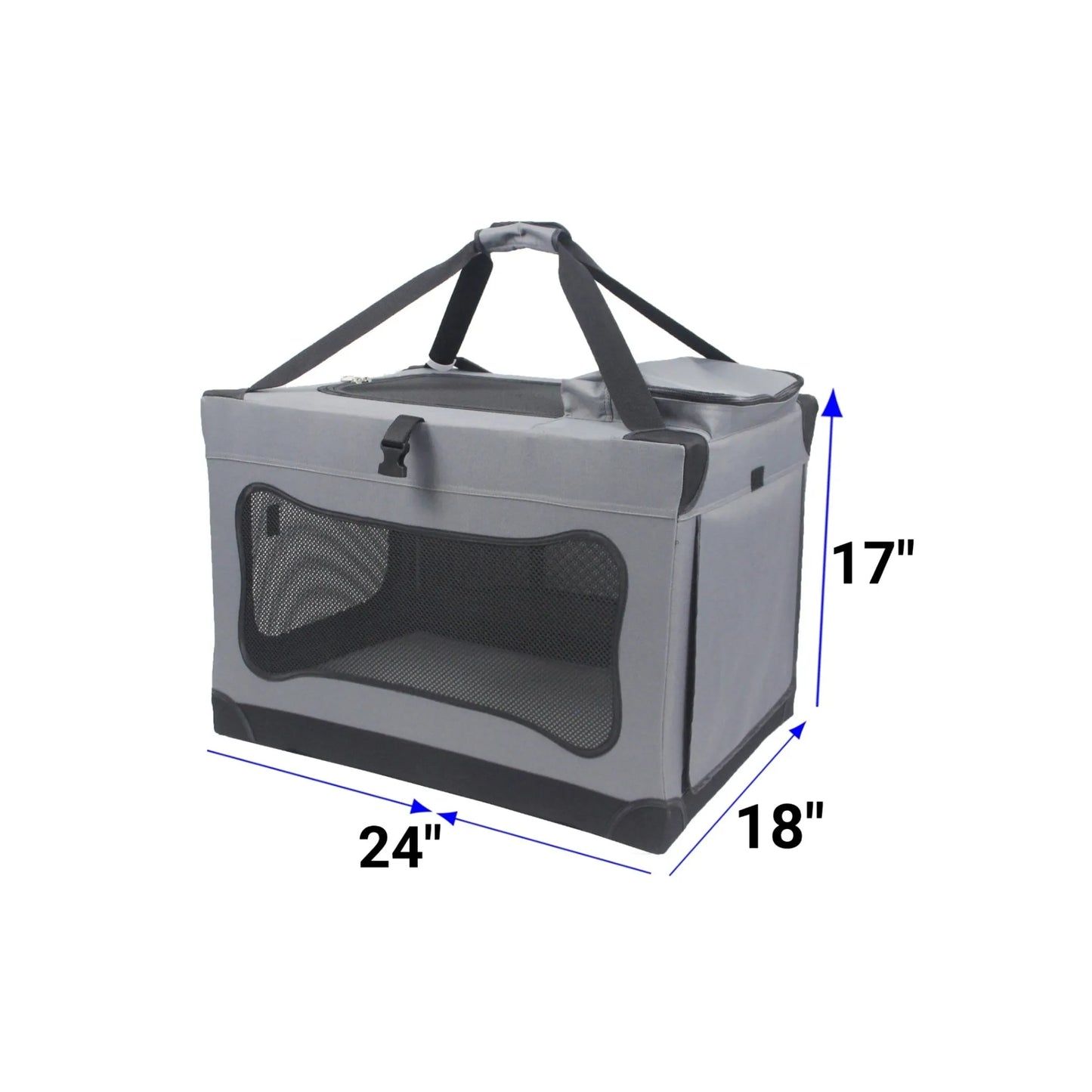 Mr. Peanut's Soft Sided Portable Pet Crate - Lightweight Pet Containment