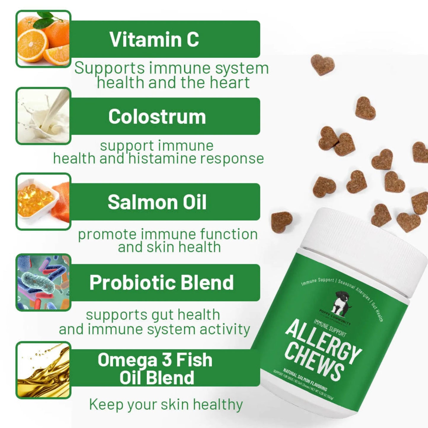 Puppy Community Allergy Chews - Immune Boosting Formula for Dogs