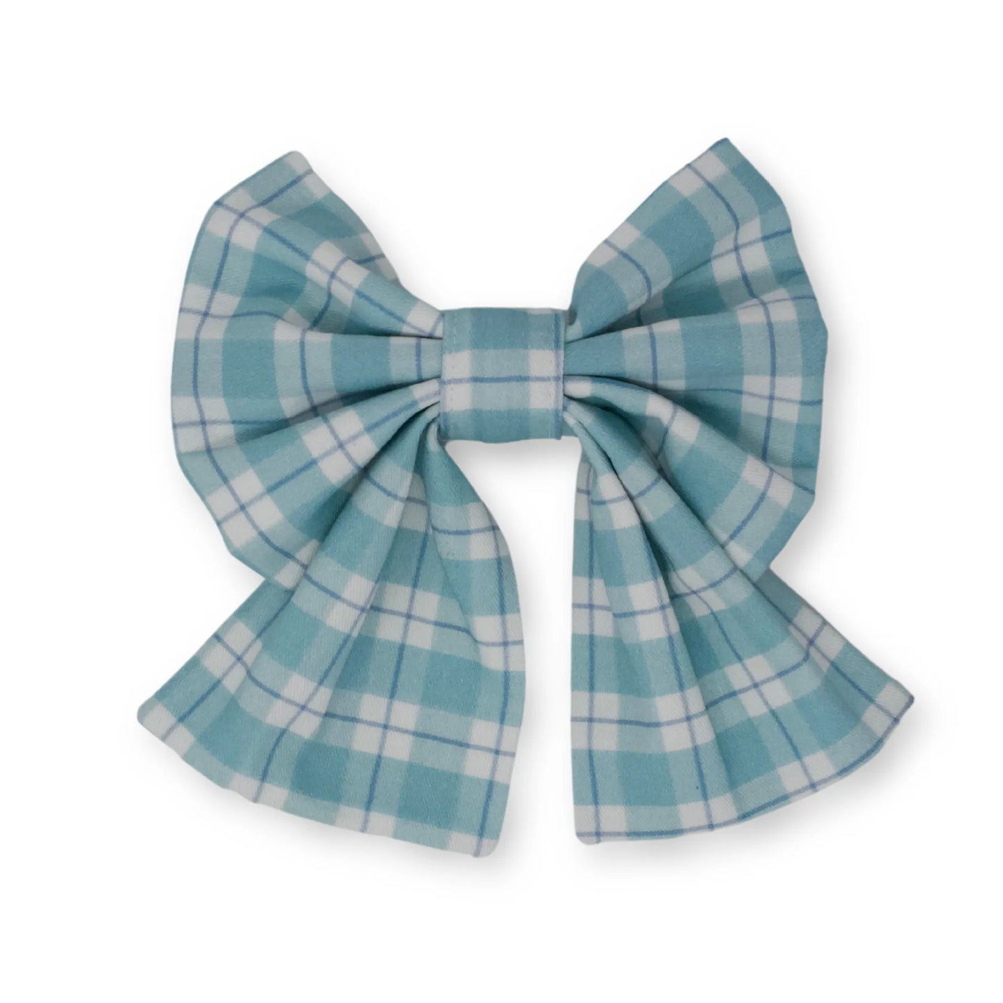Seaside Plaid Sailor Dog Bow by Puppy Community - Stylish Dog Accessory