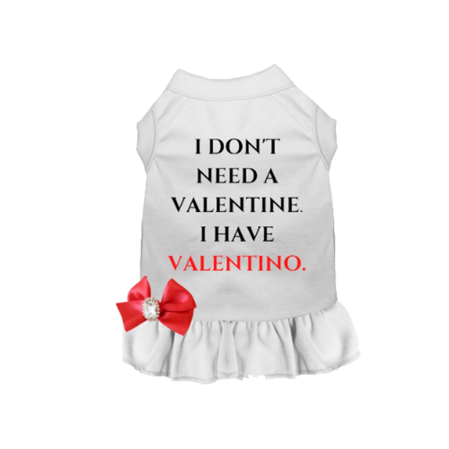 Valentine or Valentino Valentine's Day Dog Dress/Tee