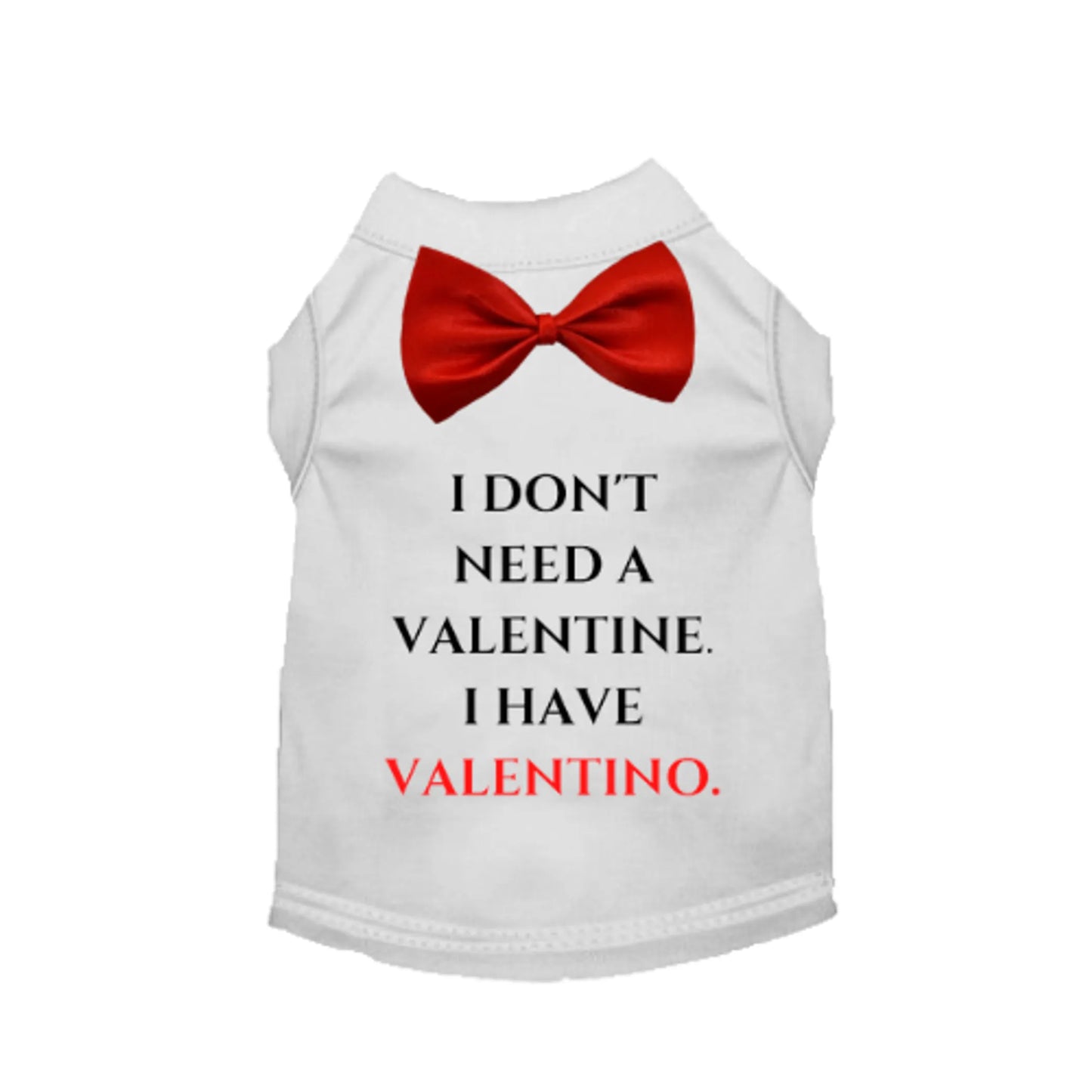 Valentine or Valentino Valentine's Day Dog Dress/Tee