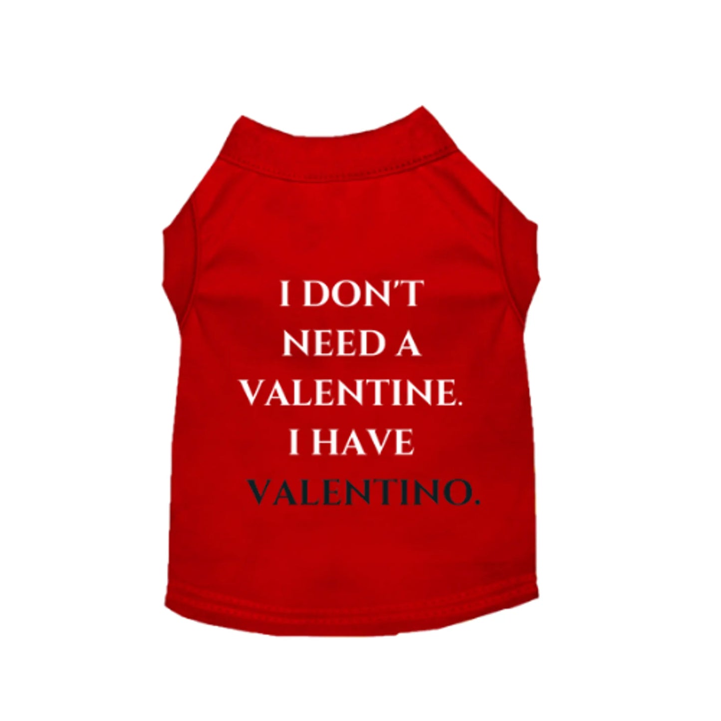 Valentine or Valentino Valentine's Day Dog Dress/Tee