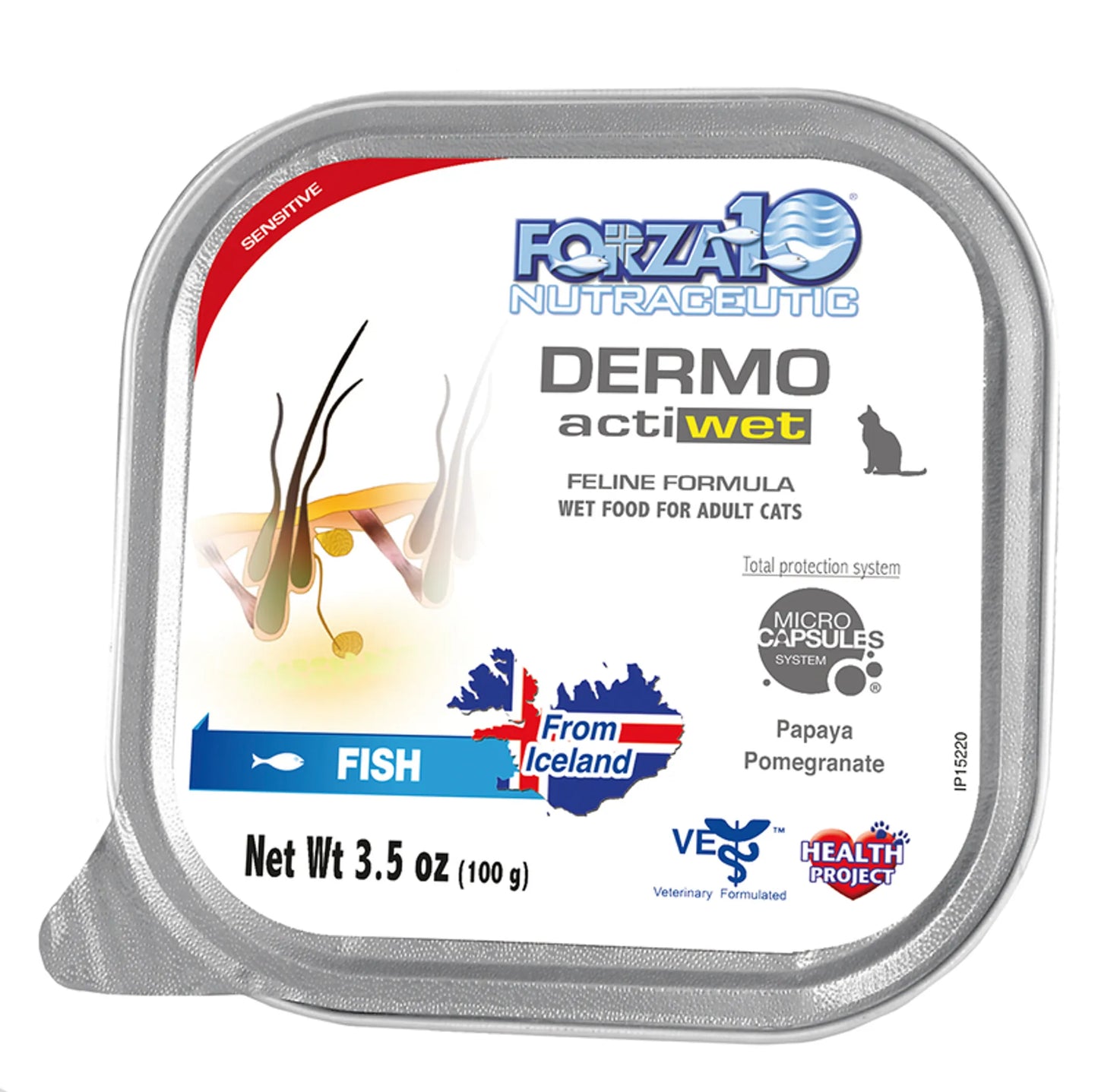 Forza10 ActiWet Dermo Support Icelandic Fish Recipe Canned Cat Food - Supports Skin & Coat Health