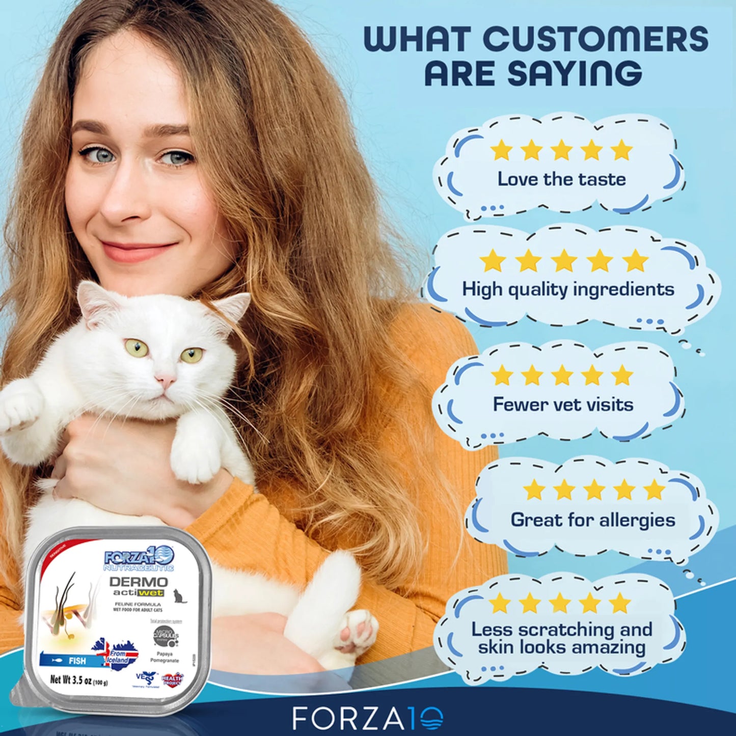 Forza10 ActiWet Dermo Support Icelandic Fish Recipe Canned Cat Food - Supports Skin & Coat Health