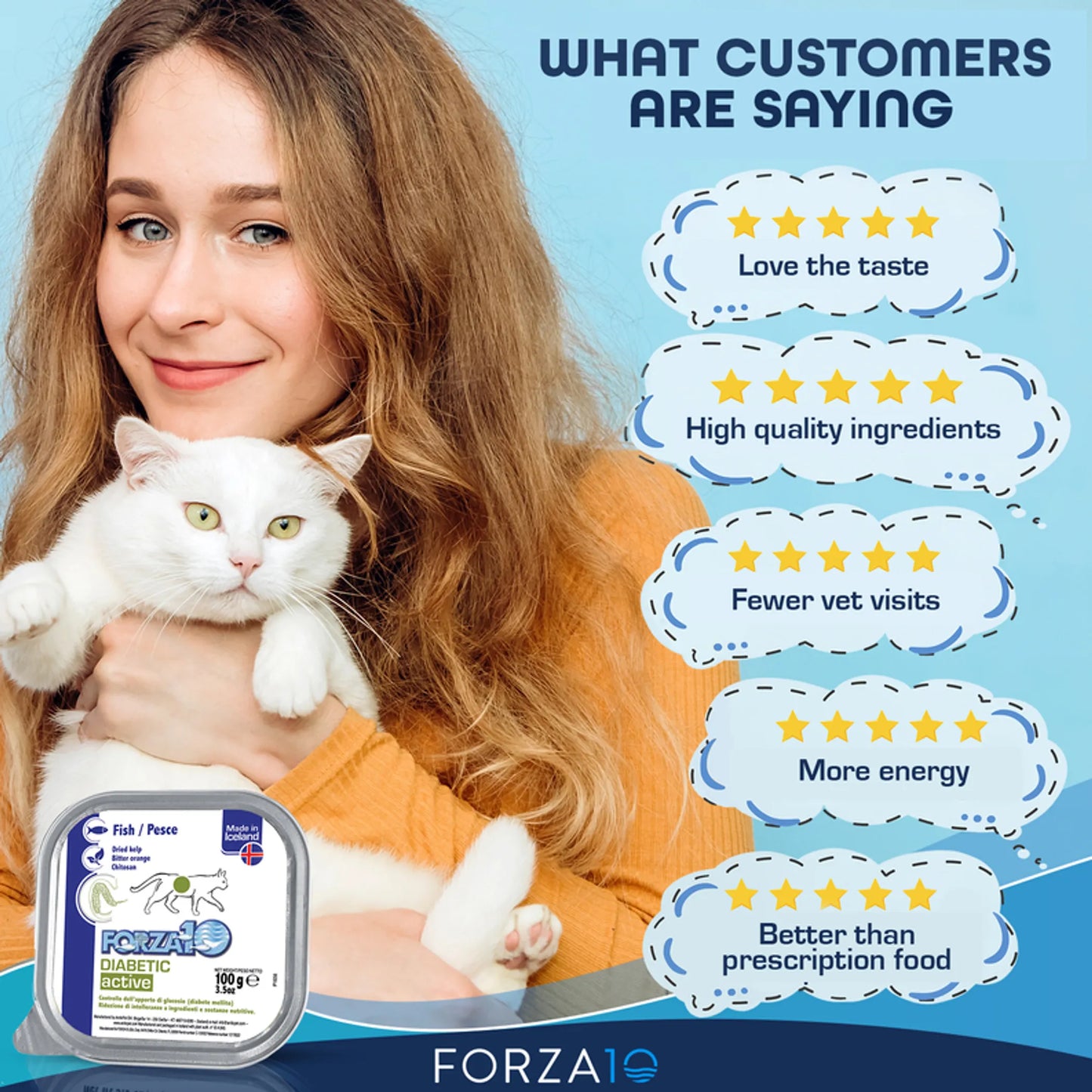 Forza10 ActiWet Diabetic Support Icelandic Fish Recipe Canned Cat Food - Supports Therapy of Insulin-Dependent Diabetes