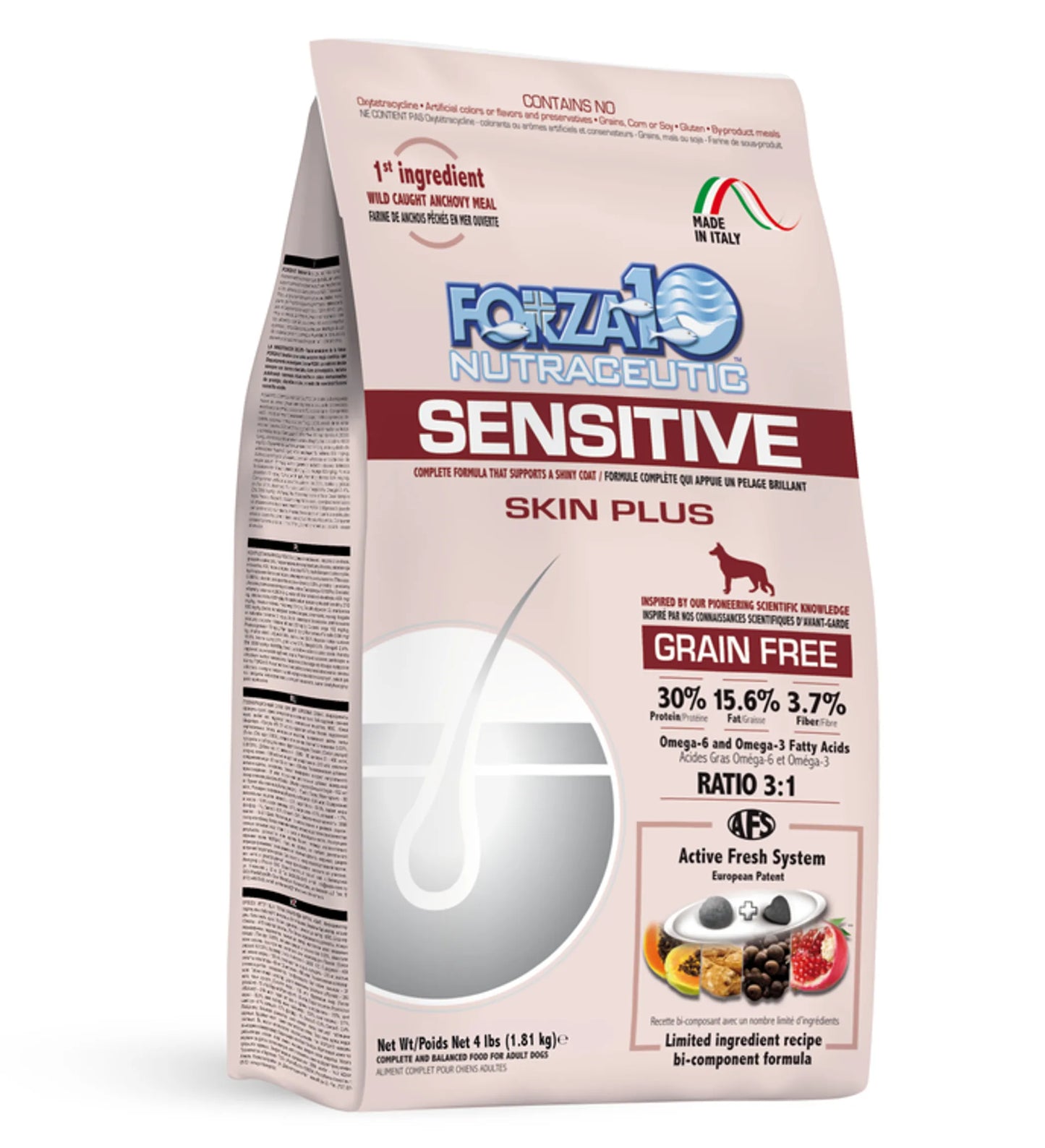 Forza10 Sensitive Skin Plus - Grain-Free Dog Food for Skin and Coat Health