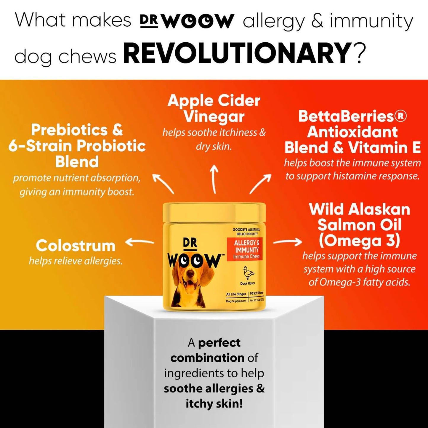 Dr. Woow Allergy and Immunity Support Soft Chews for Dogs