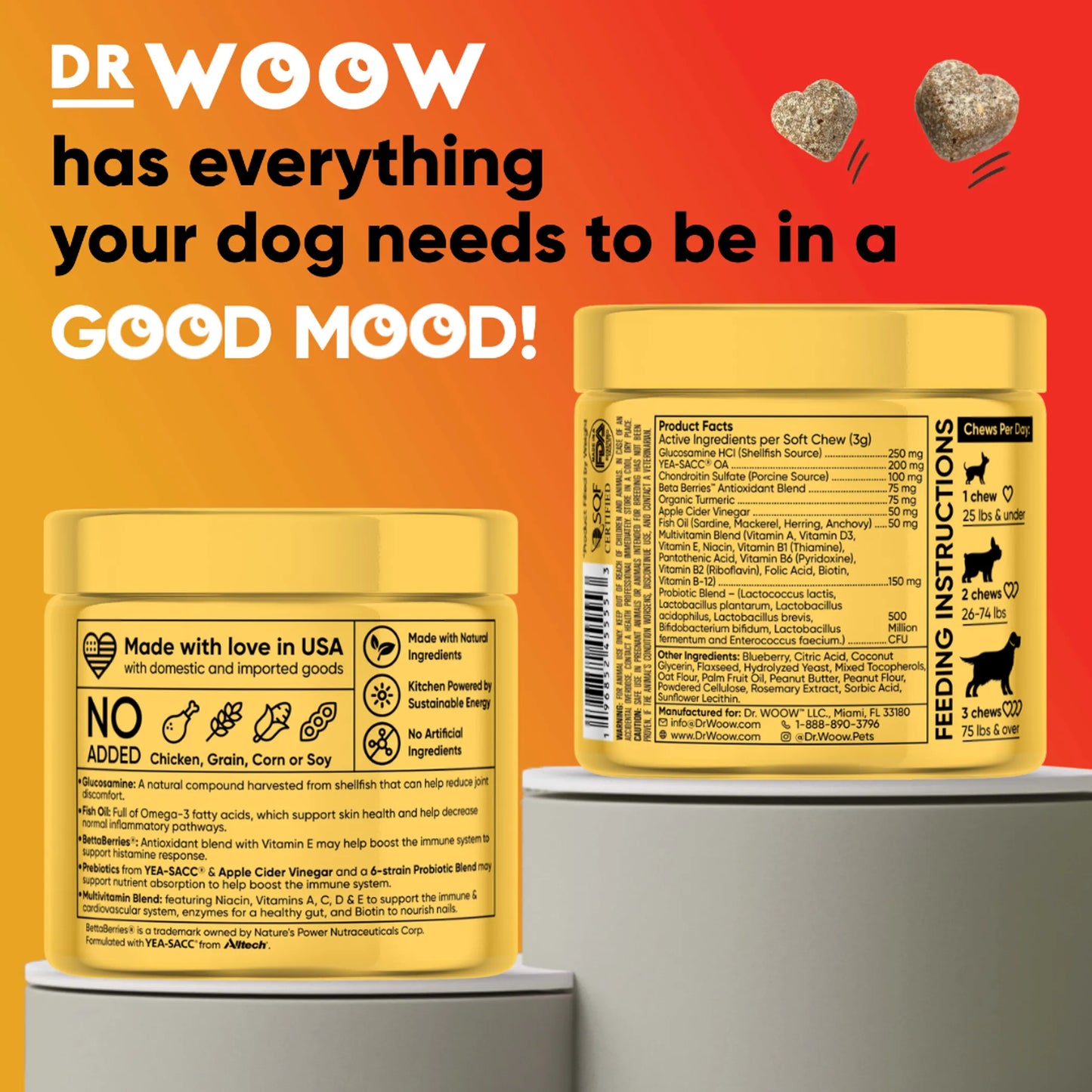 Dr. Woow Multifunctional 11-in-1 Vitamin Chews for Pets