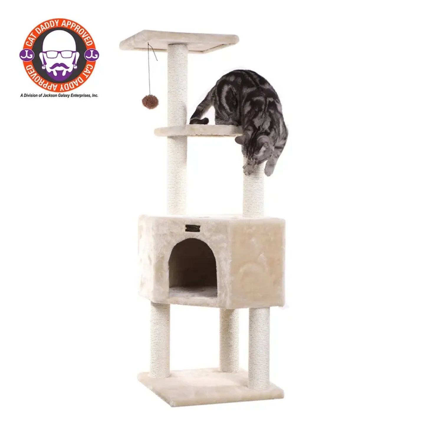 Real Wood 3 Levels Cat Tower - Playground for Kittens