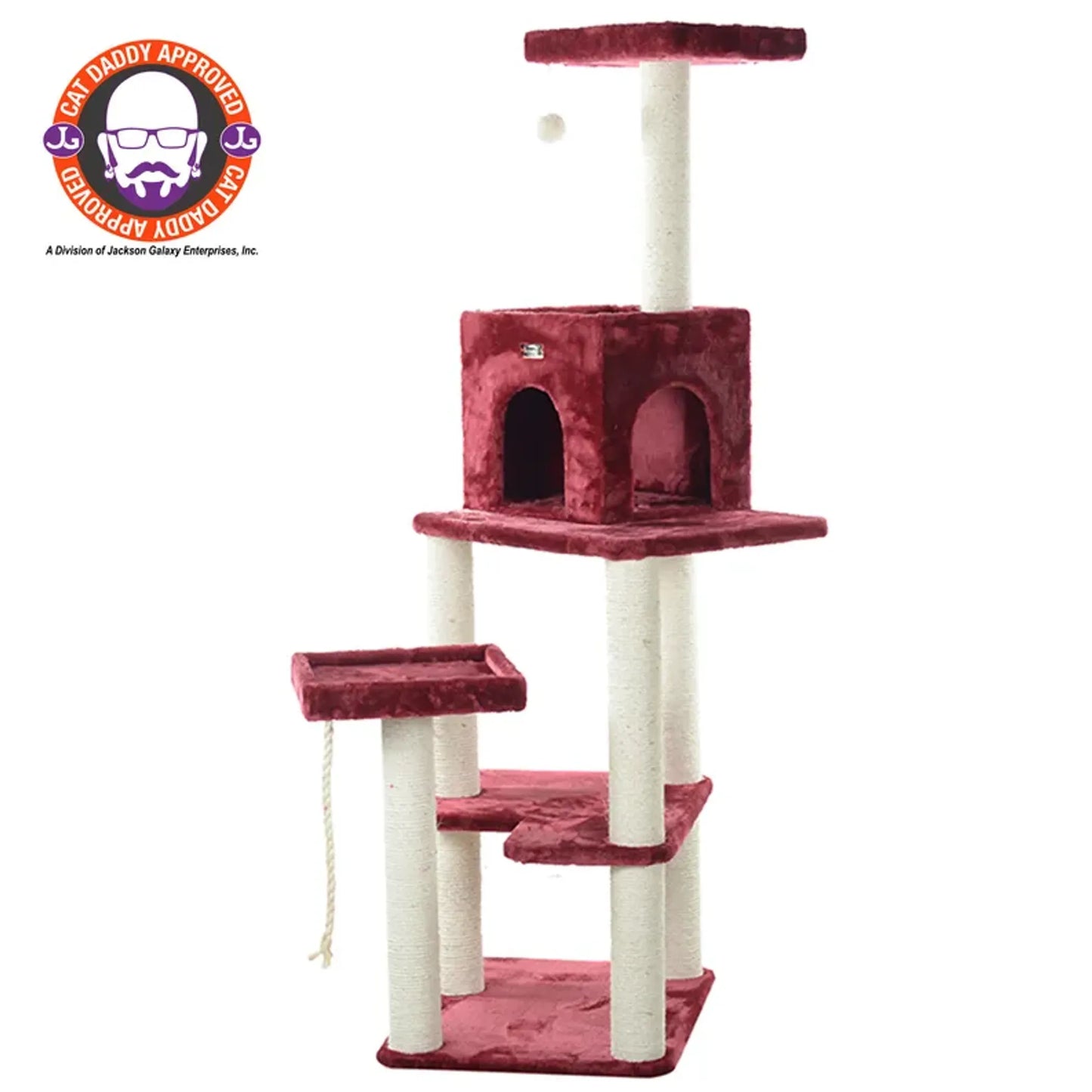 Armarkat Cat Tower - Real Wood Cat Condo with Sisal Rope and Playhouse